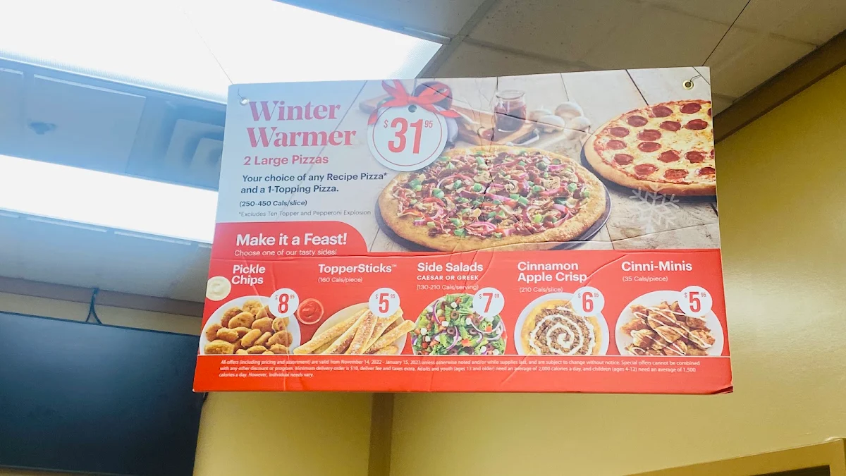 Menu, Topper's Pizza — Barrhaven