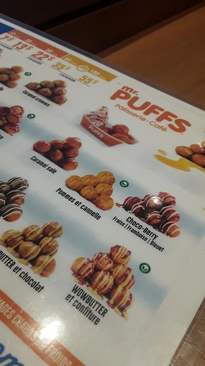 Menu, Mr. Puffs