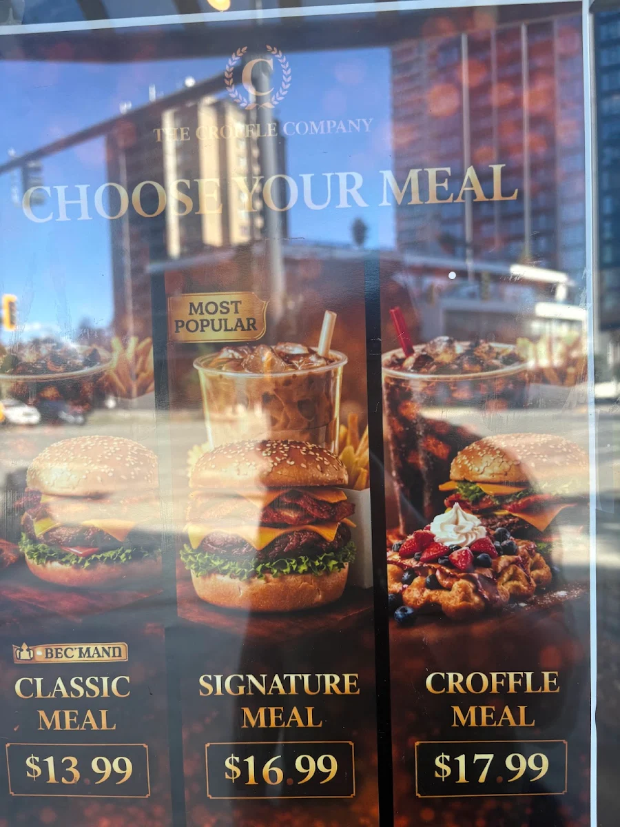 Menu, Croffle Co. (Surrey Central)