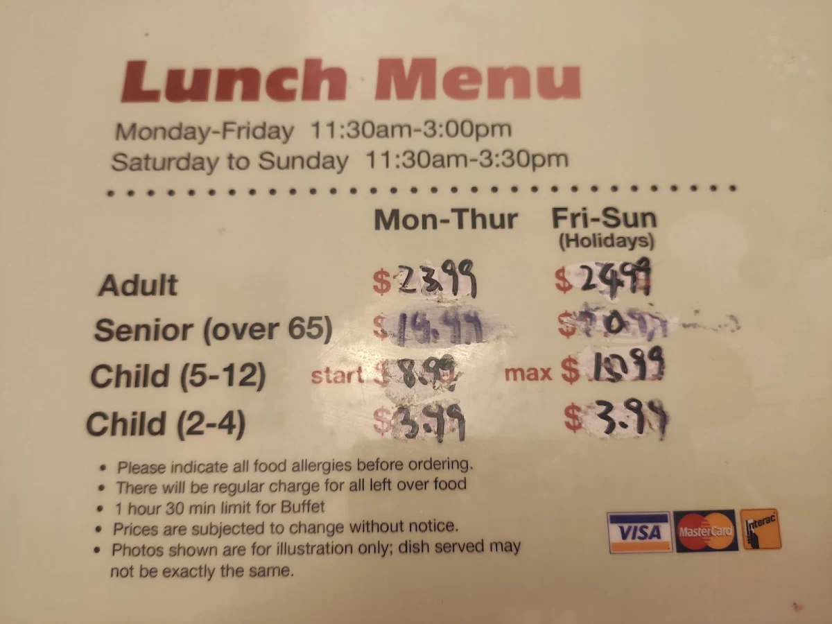 Menu, Yo Sushi