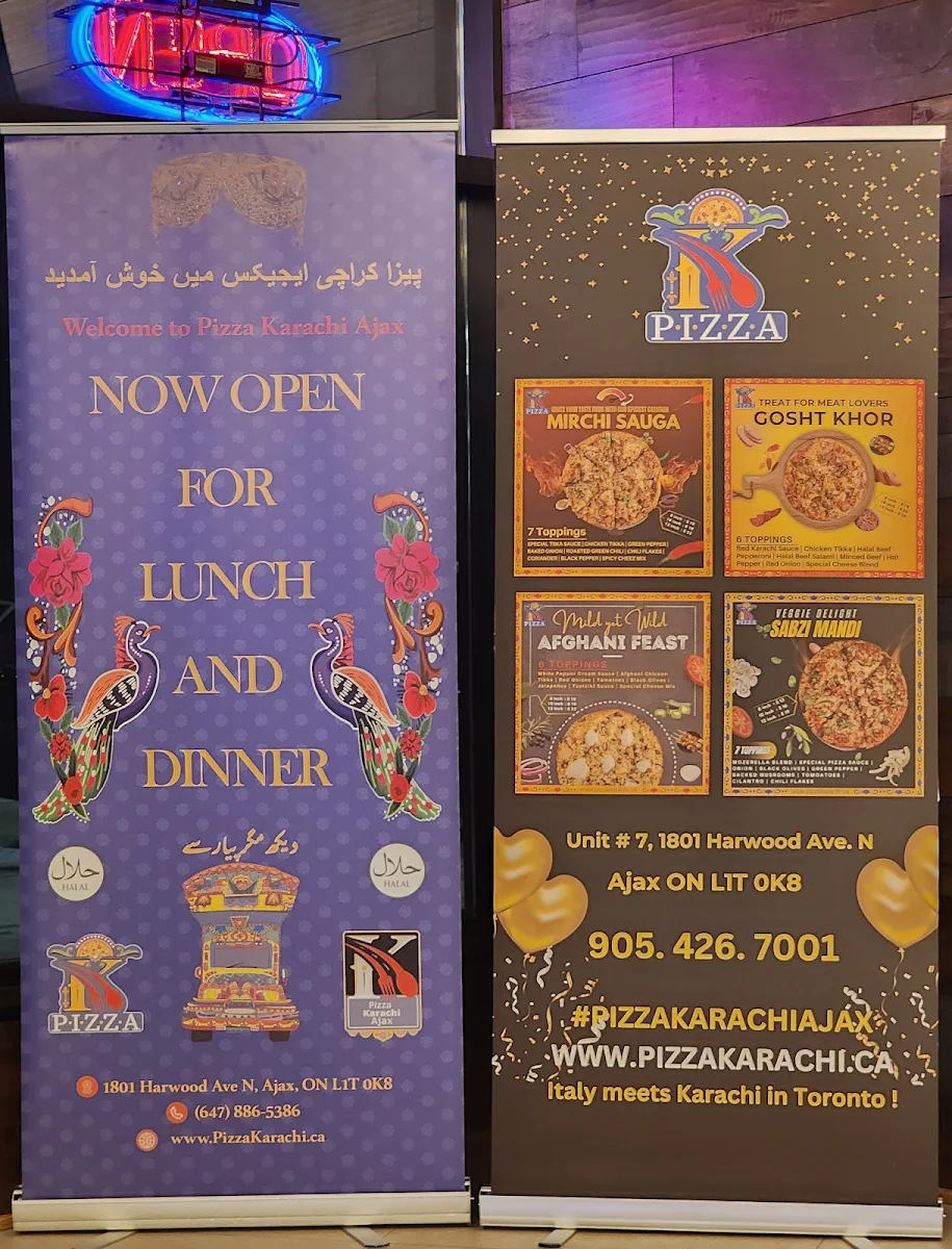 Menu, Pizza Karachi