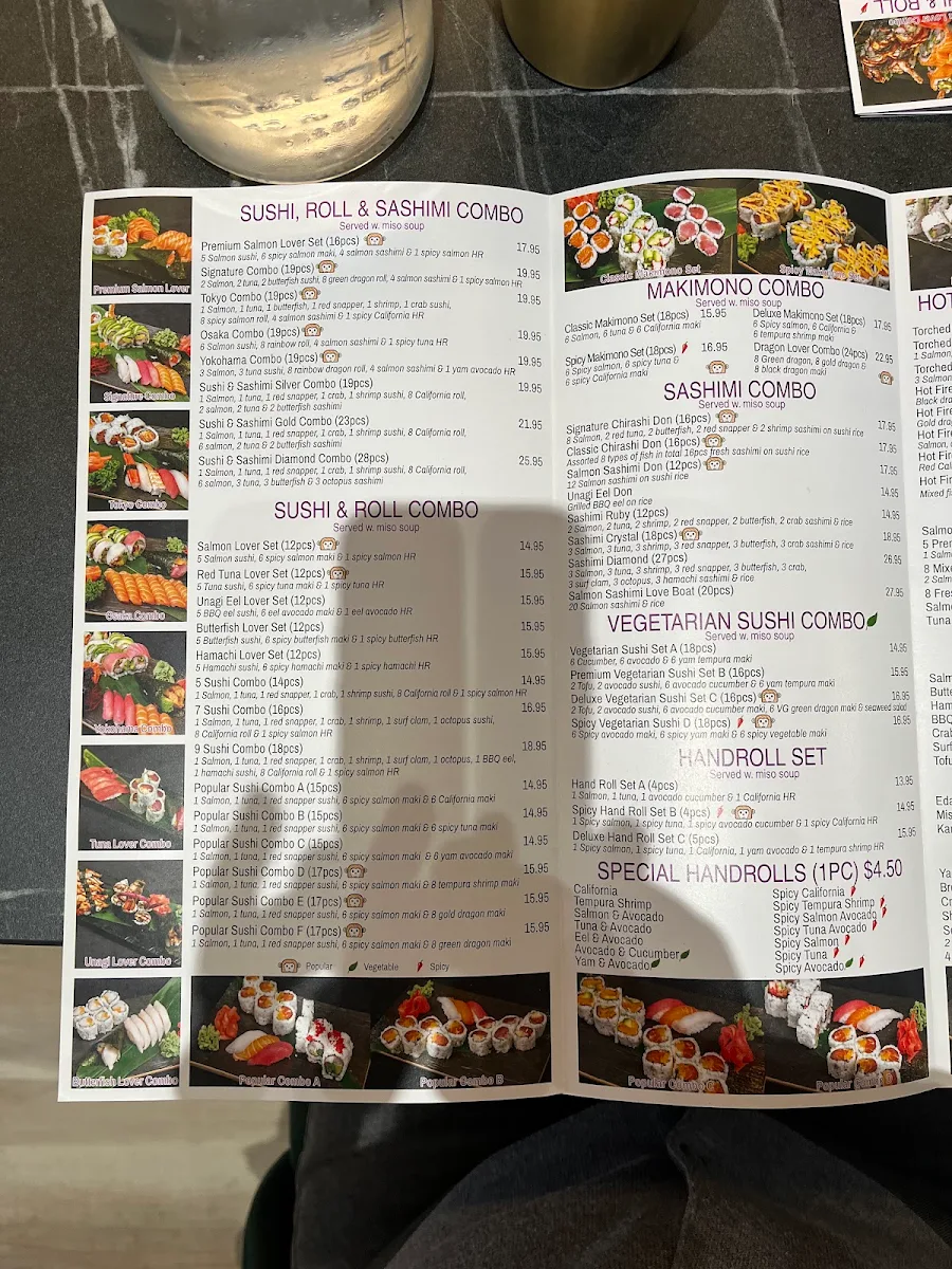 Menu, Monkey Sushi High Park
