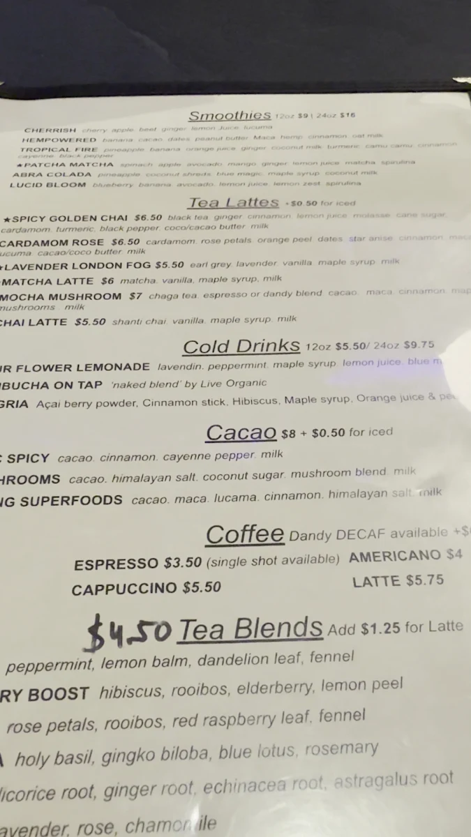 Menu, Alternity