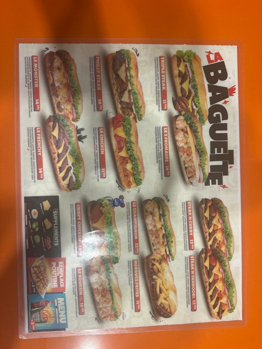 Menu, La French