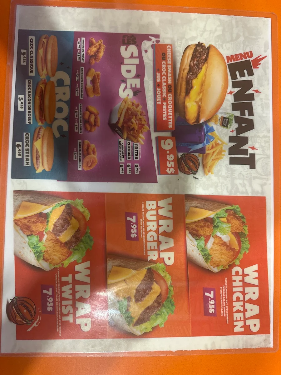 Menu, La French