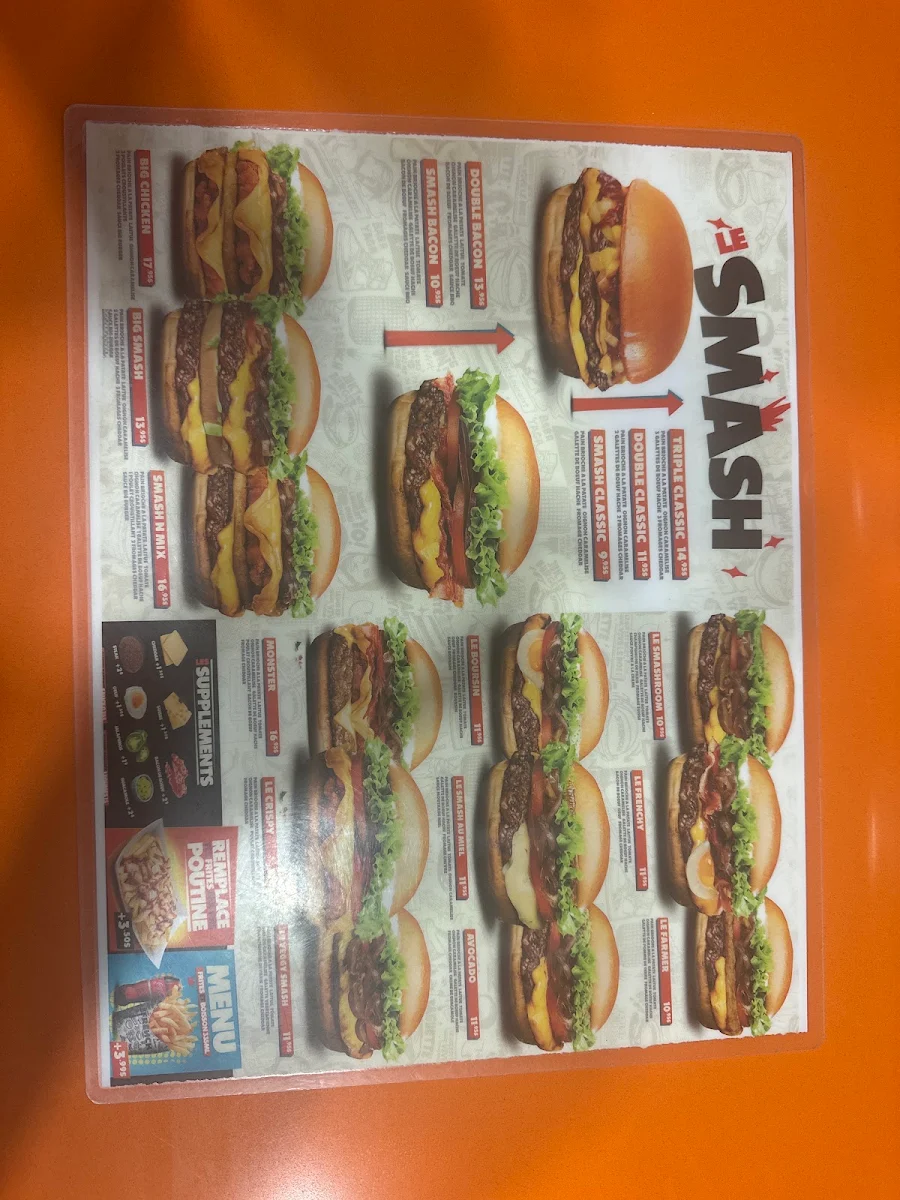 Menu, La French