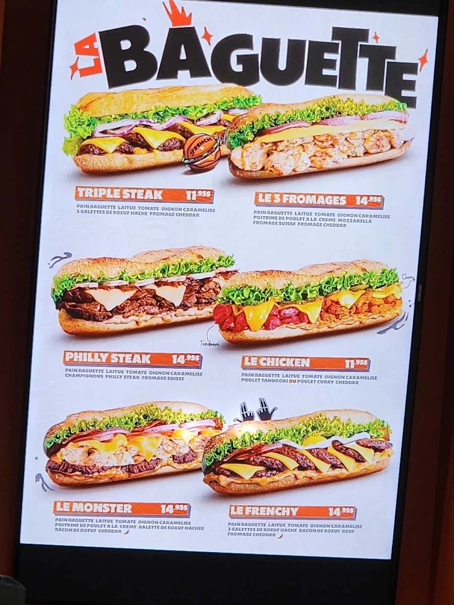 Menu, La French