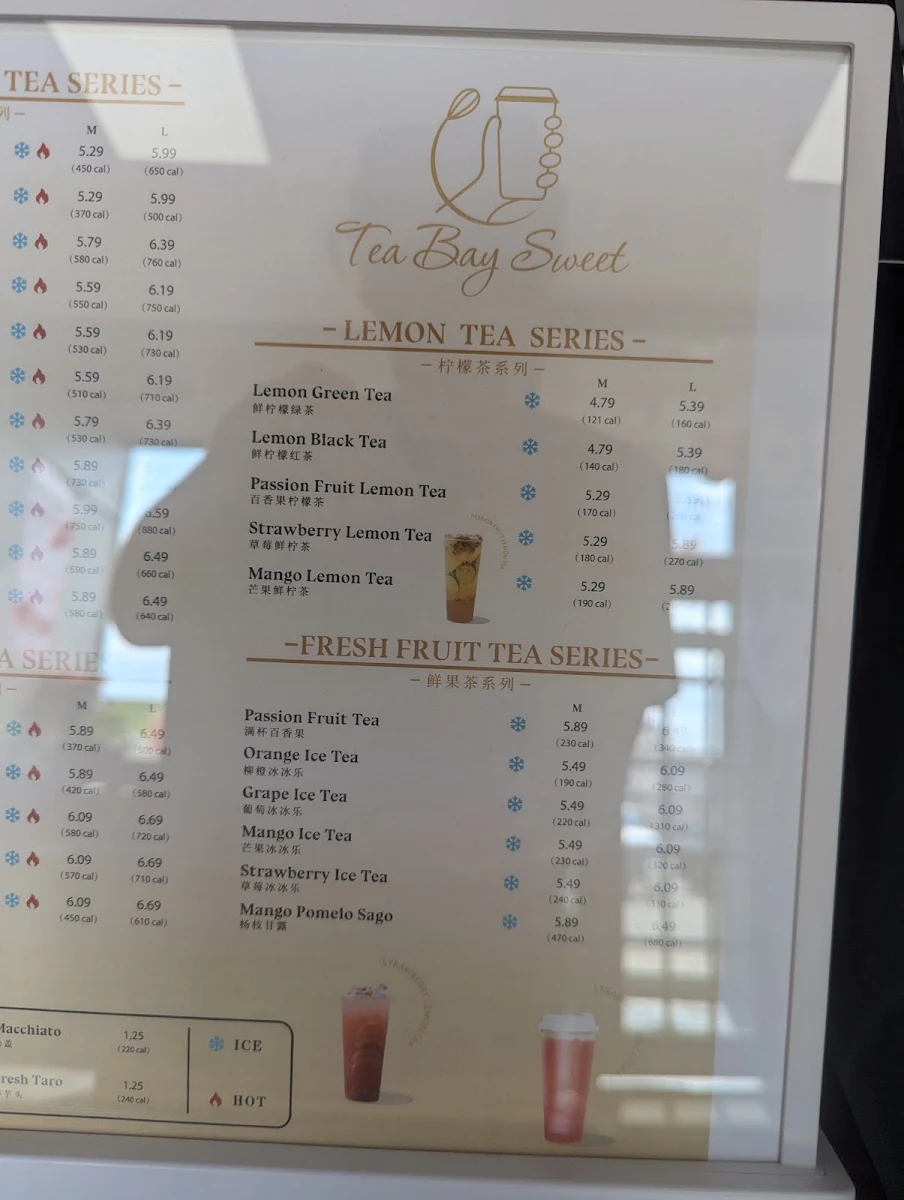 Menu, Tea Bay Sweet (Red River Rd）