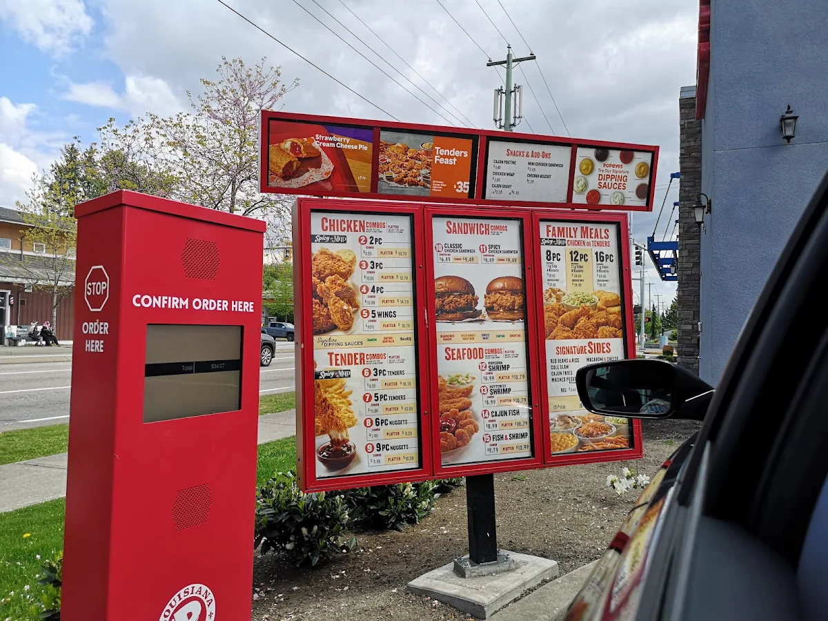 Menu, Popeyes Louisiana Kitchen