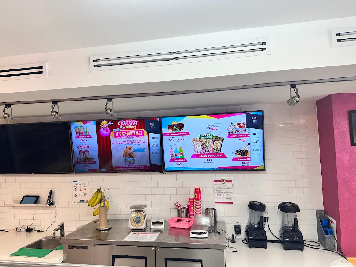 Menu, Marble Slab Creamery