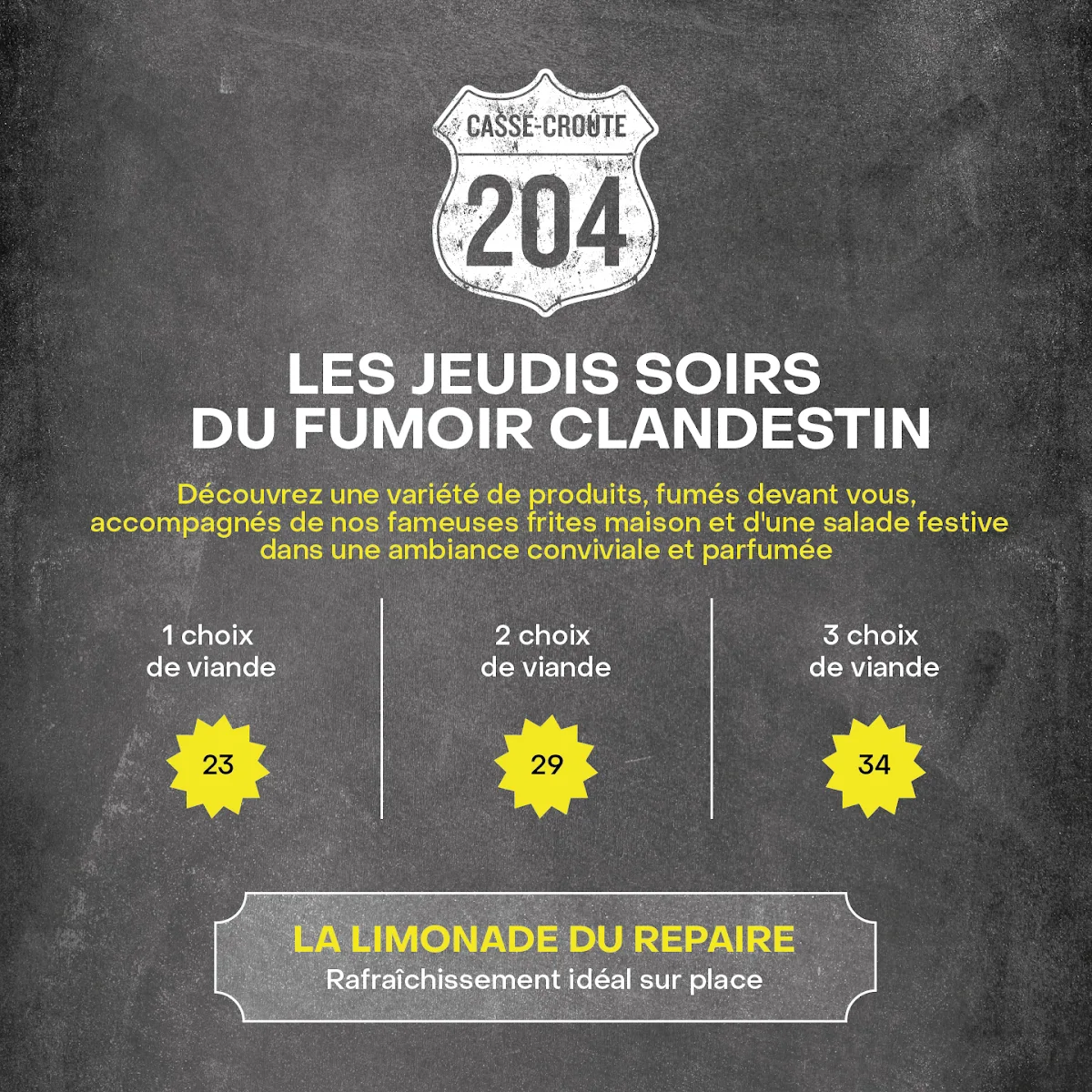 Menu, Casse-Croute 204
