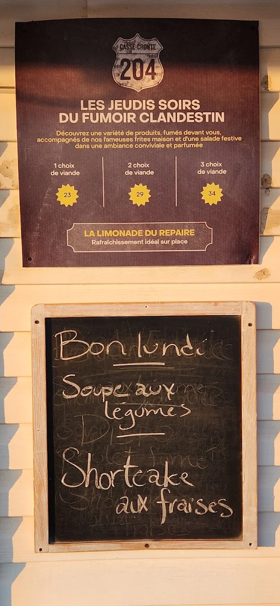 Menu, Casse-Croute 204