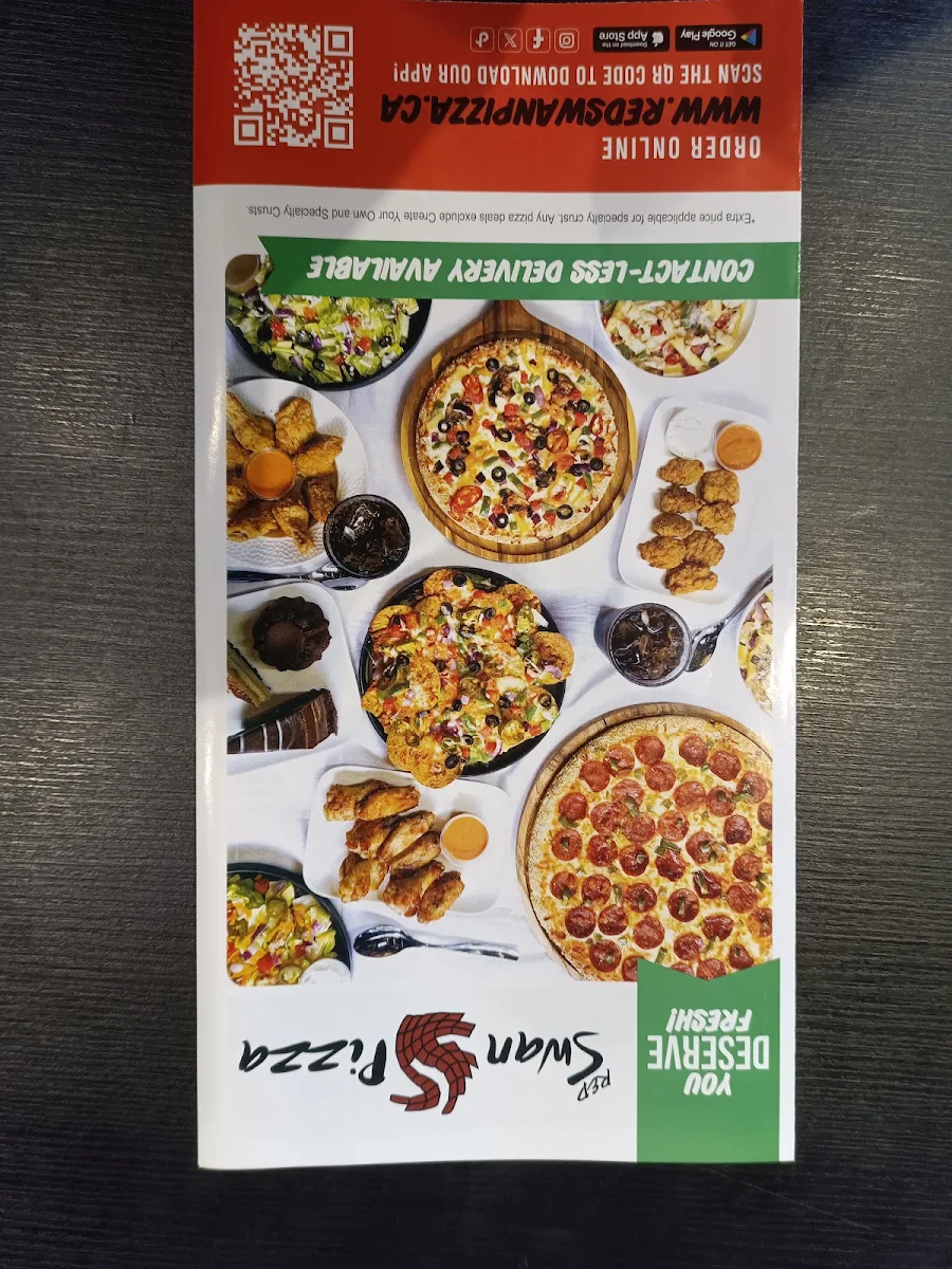 Menu, Red Swan Pizza - Edmonton Millwoods