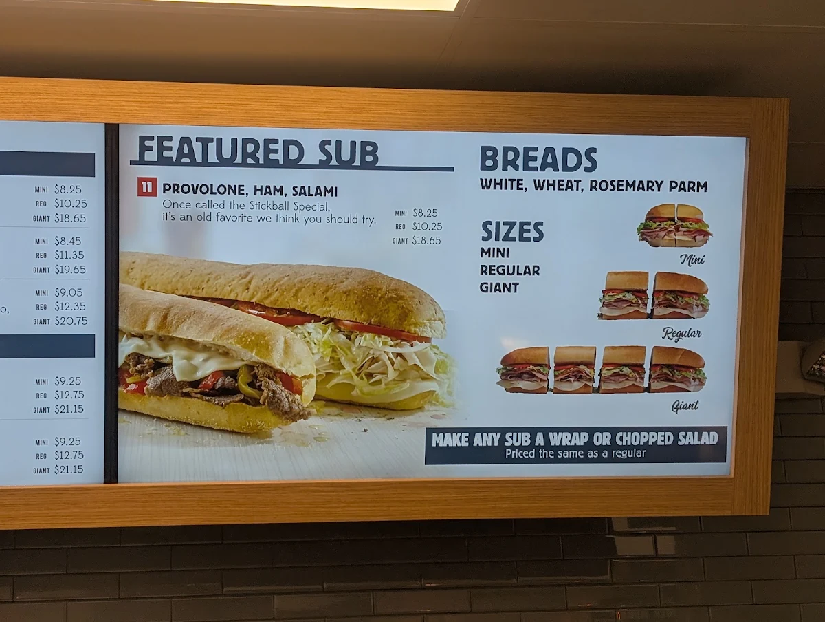 Menu, Jersey Mike's Subs