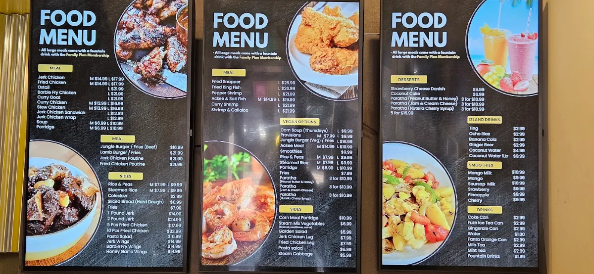 Menu, Boom Scorch (Jamaican Cuisine) “حلال”