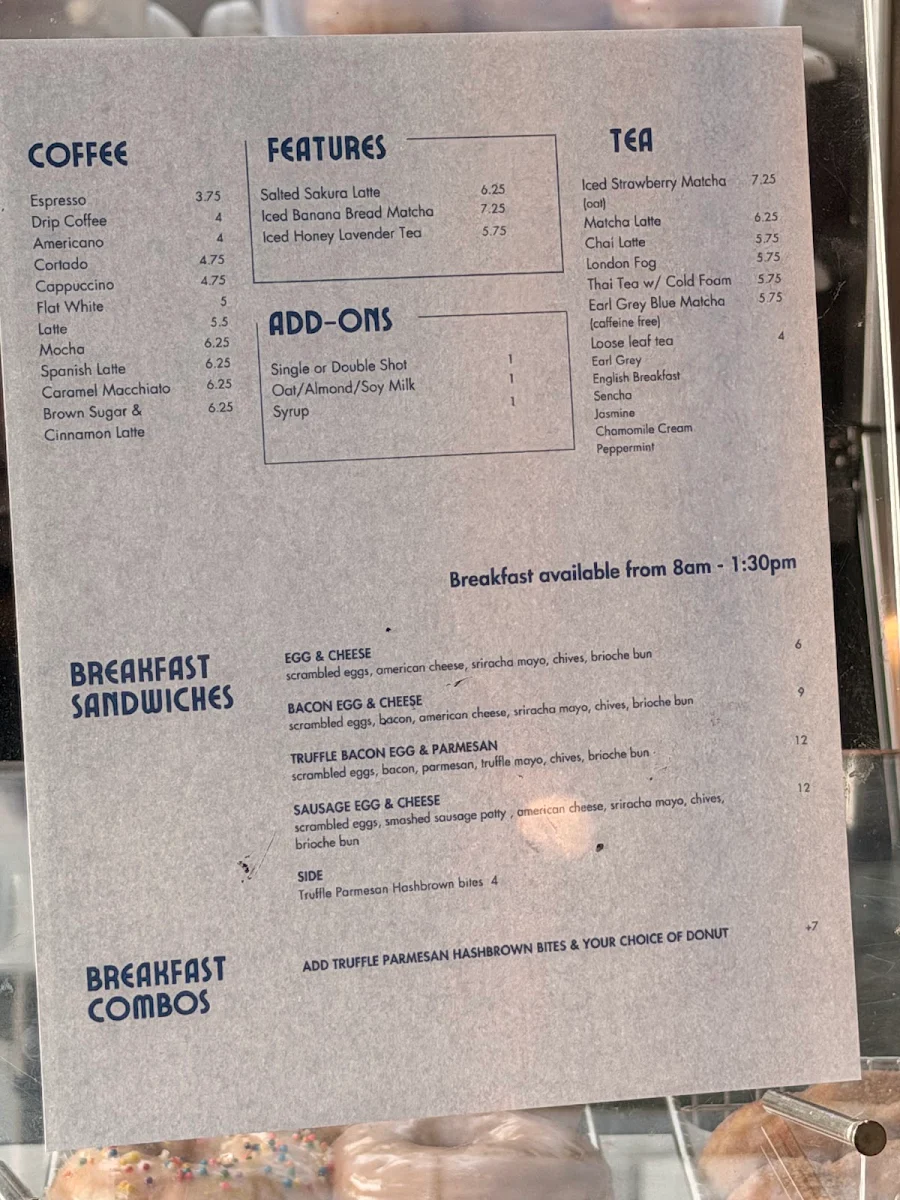 Menu, Sweet Talk