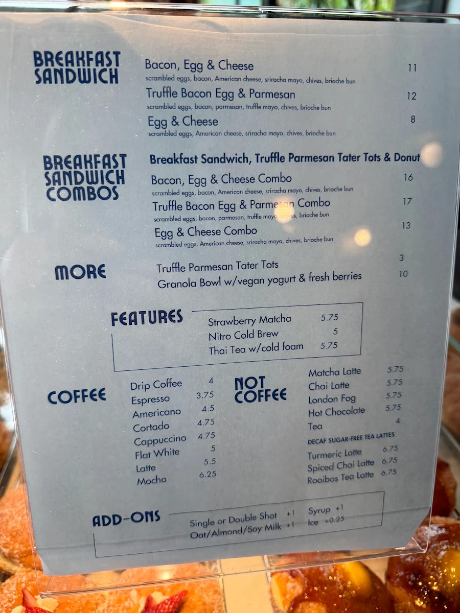 Menu, Sweet Talk