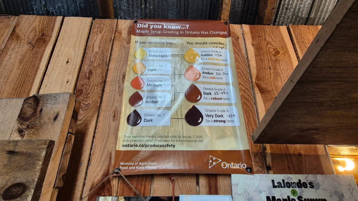 Menu, Lalonde's Maple Syrup