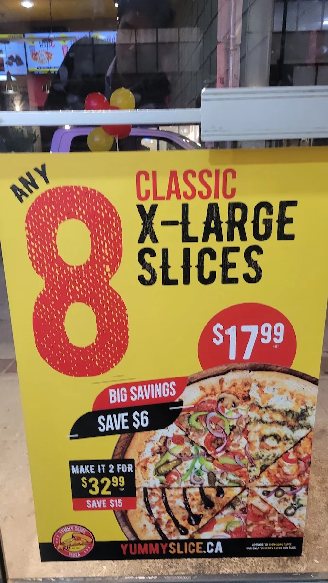Menu, Yummyslice Pizza
