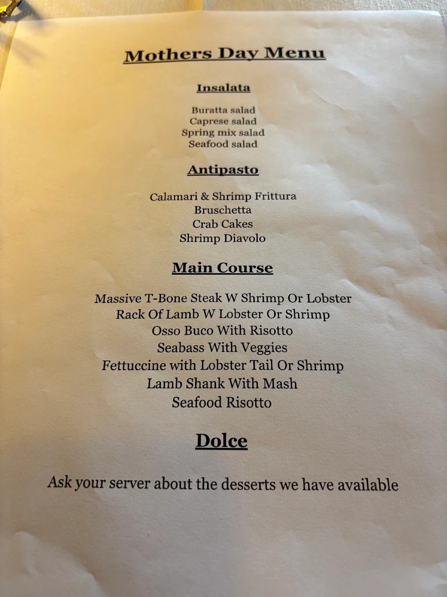 Menu, Oggi Bistro