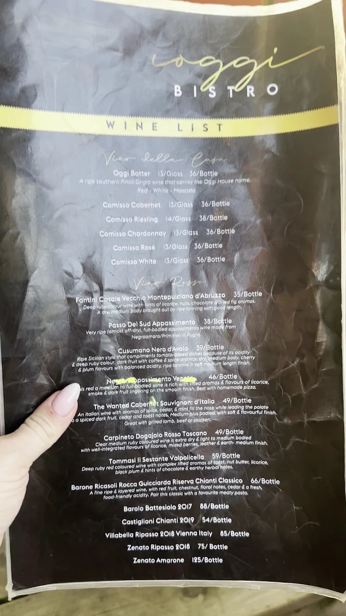 Menu, Oggi Bistro