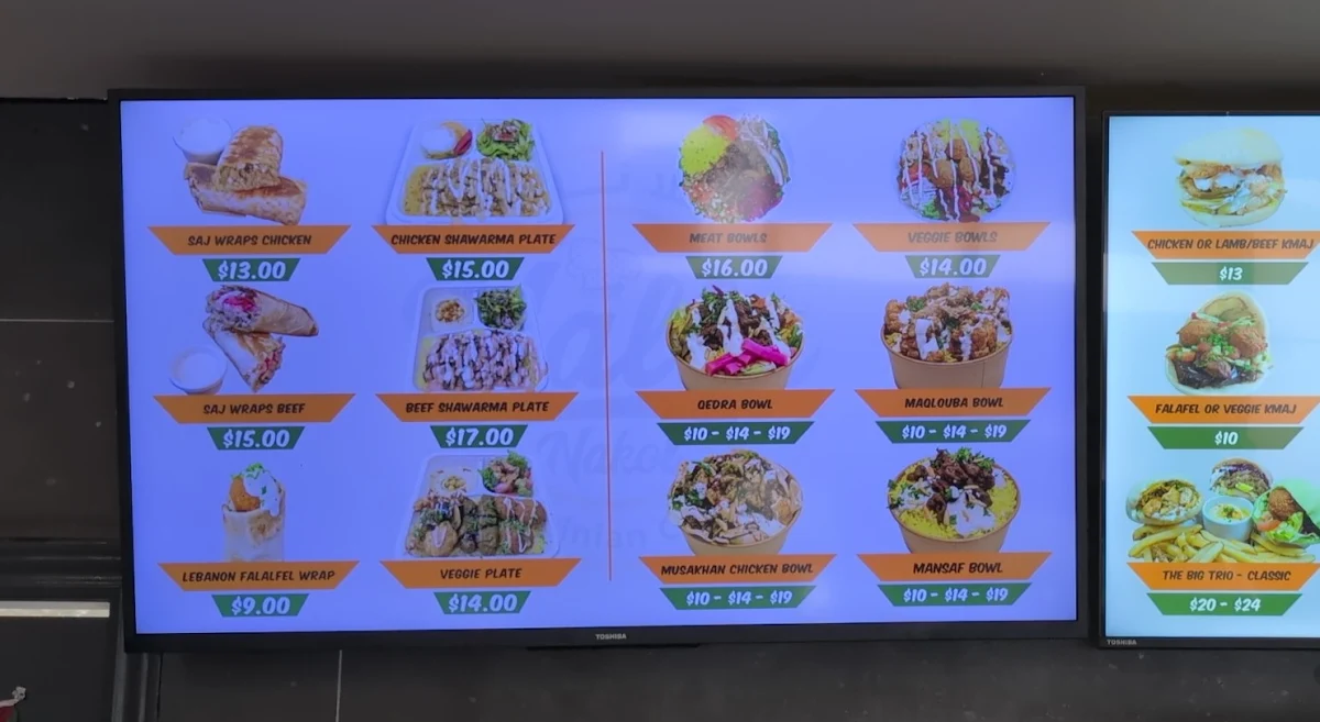 Menu, Yalla Nakol