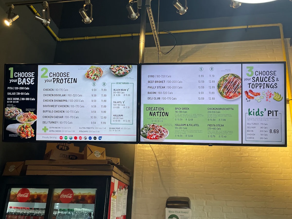 Menu, Pita Pit