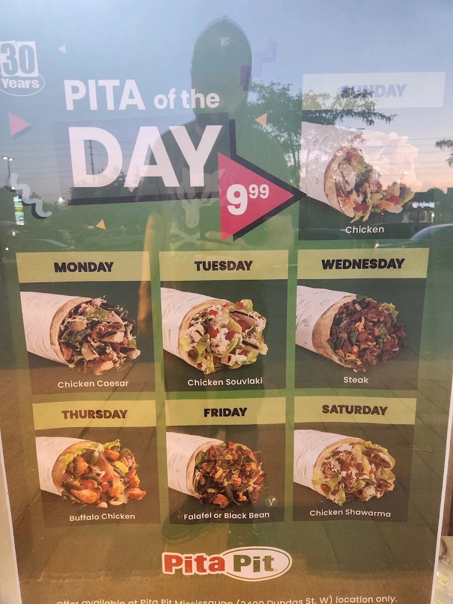 Menu, Pita Pit