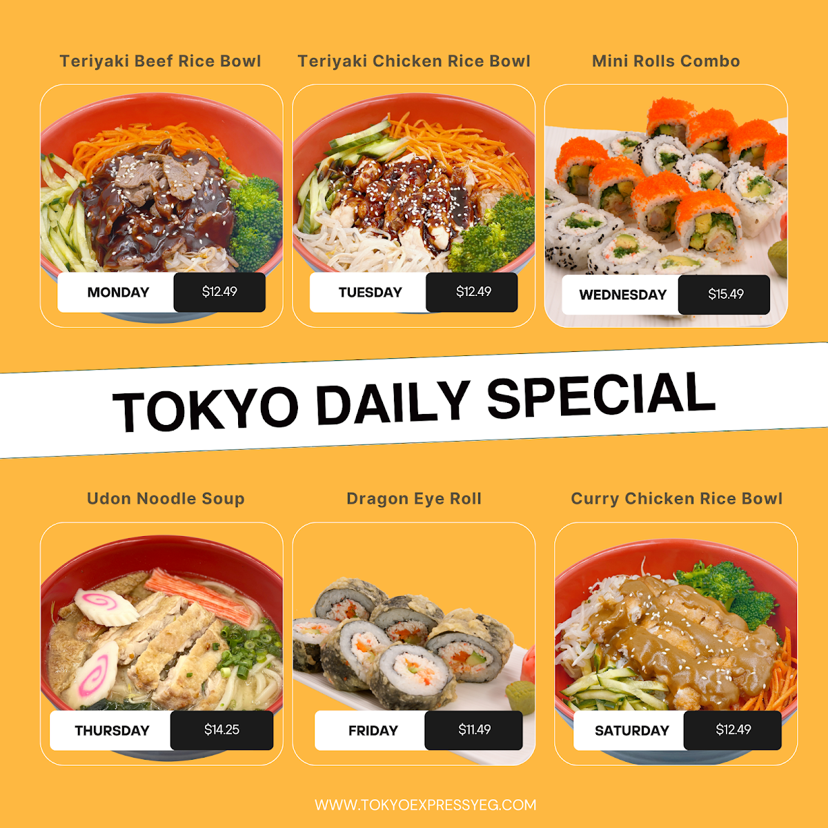 Menu, Tokyo Express