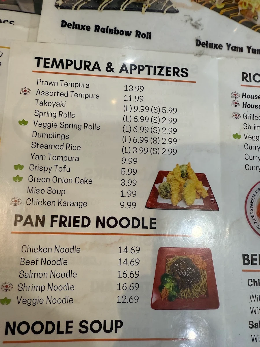 Menu, Tokyo Express