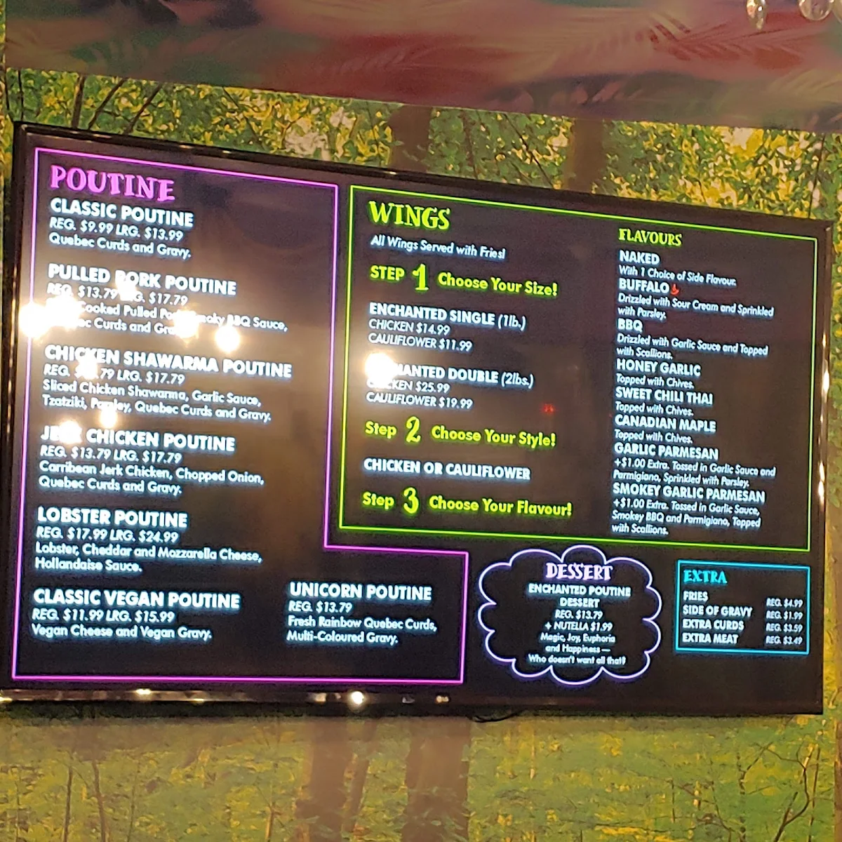 Menu, Enchanted Poutinerie