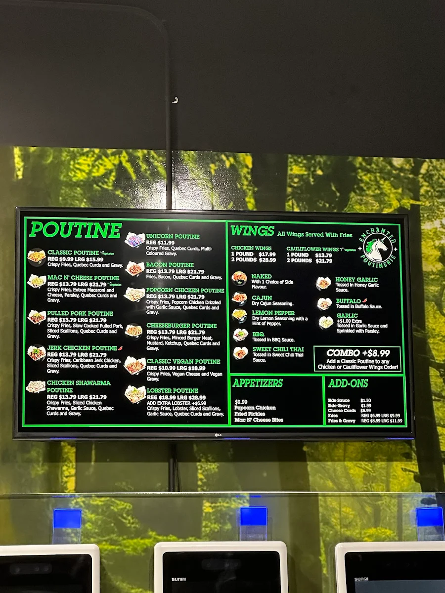 Menu, Enchanted Poutinerie