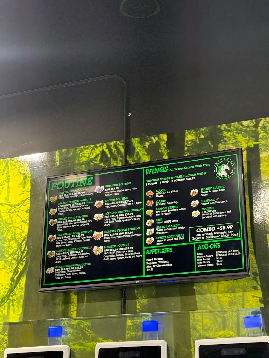 Menu, Enchanted Poutinerie
