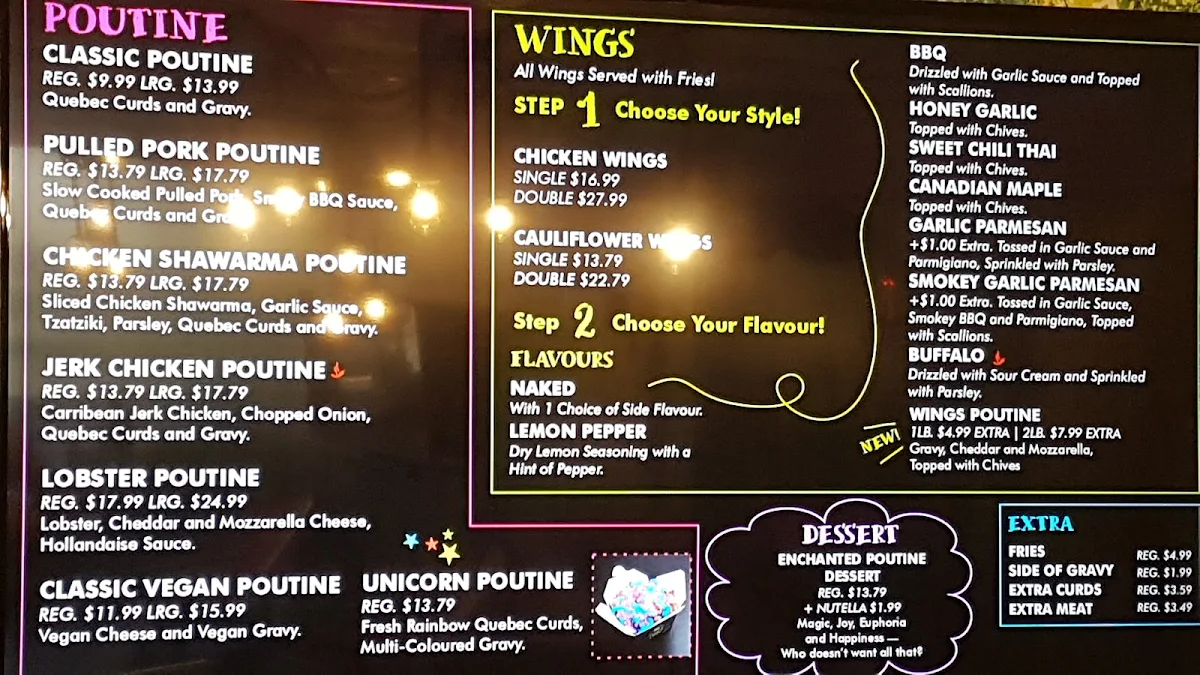 Menu, Enchanted Poutinerie
