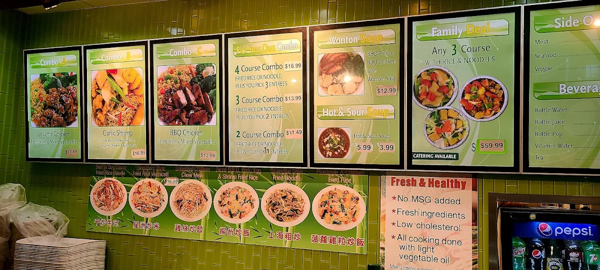 Menu, Famous Wok
