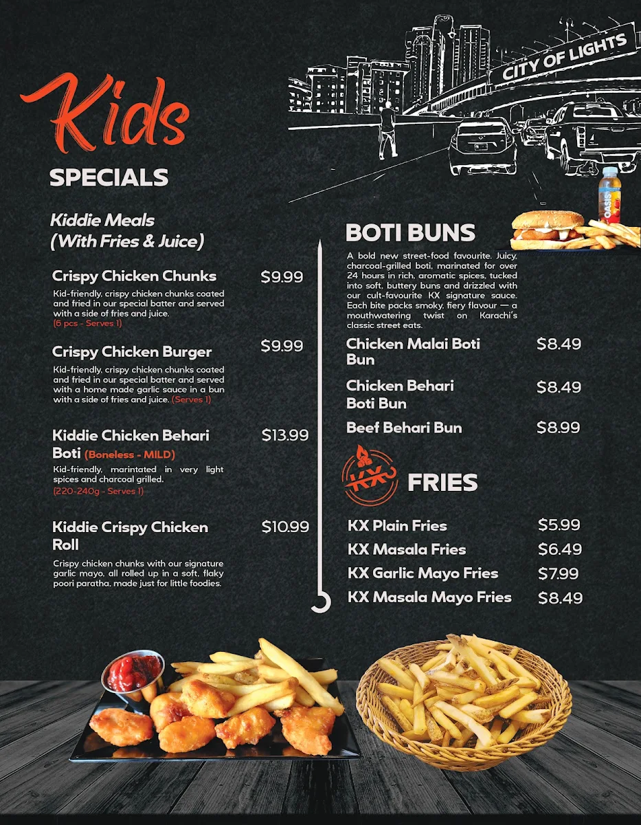 Menu, KarachiXpress - Mississauga