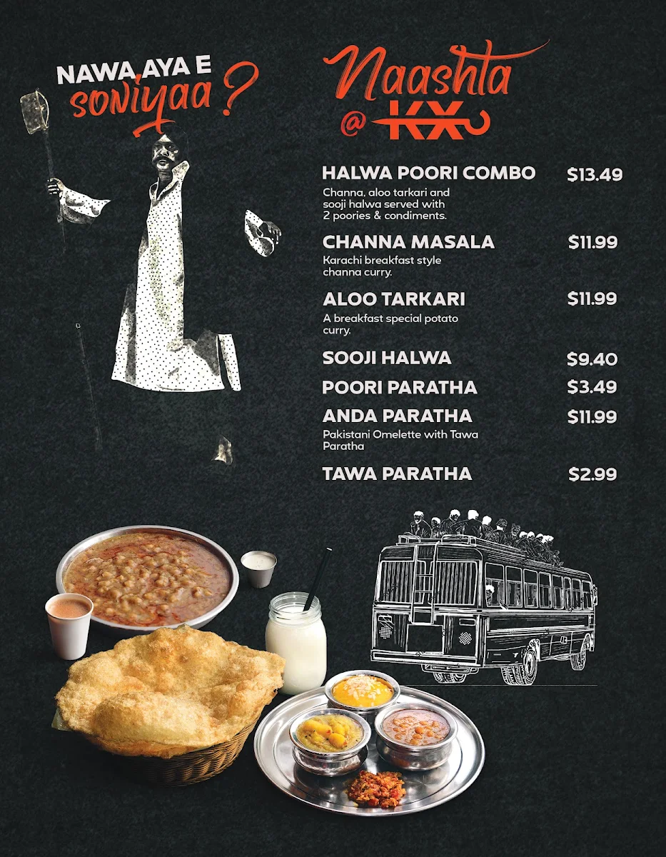 Menu, KarachiXpress - Mississauga