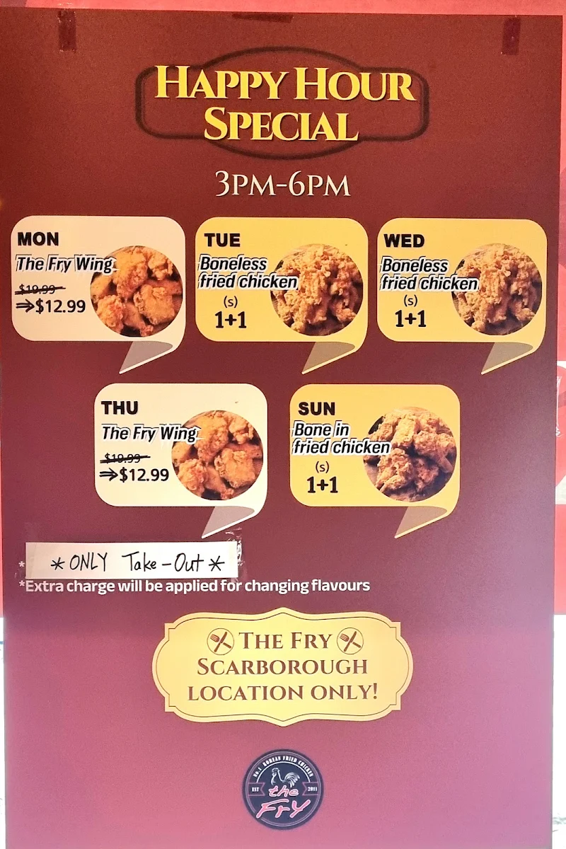 Menu, The Fry(Scarborough)