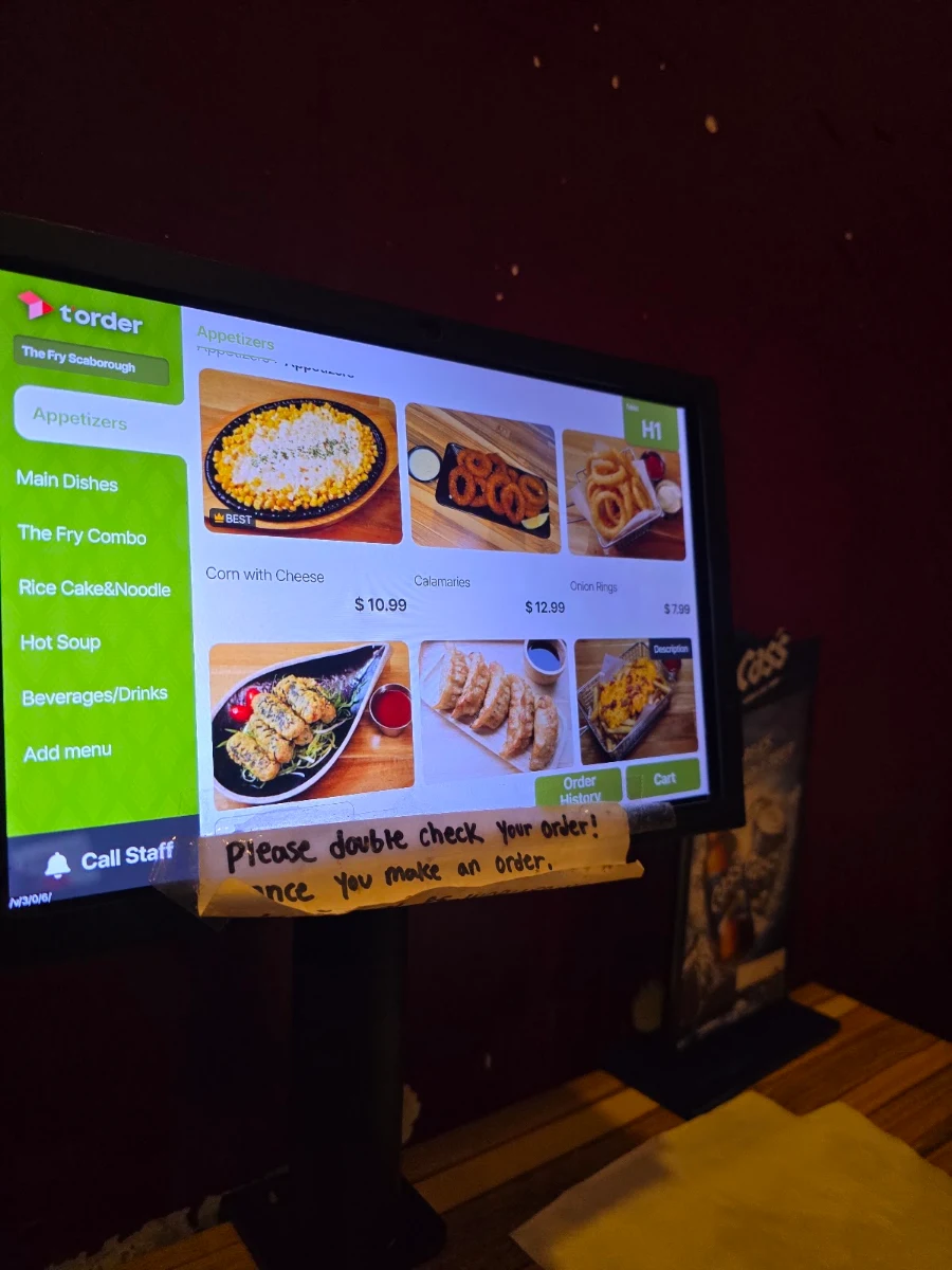 Menu, The Fry(Scarborough)