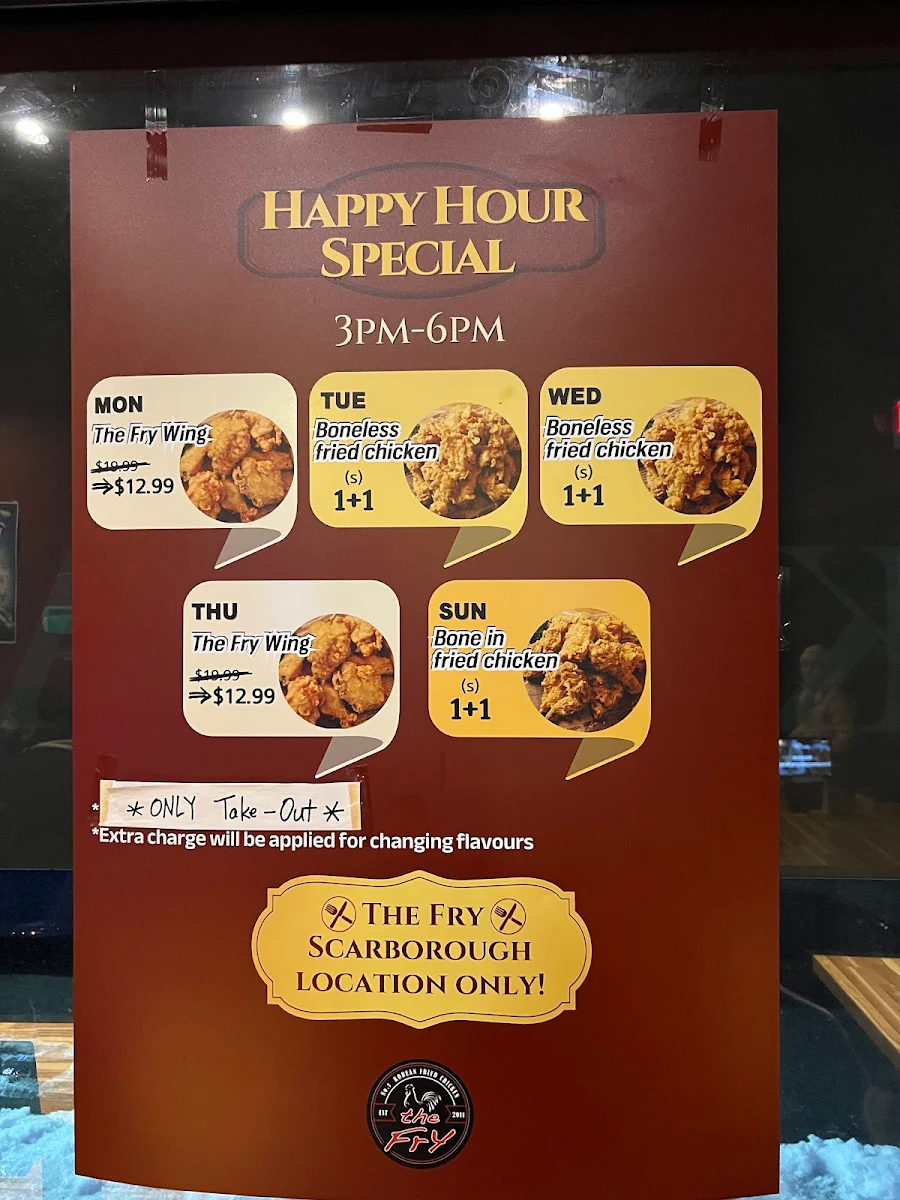 Menu, The Fry(Scarborough)