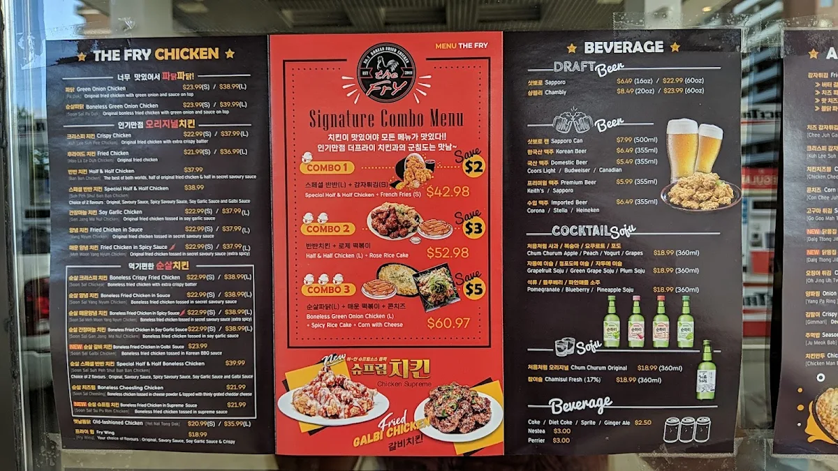 Menu, The Fry(Scarborough)