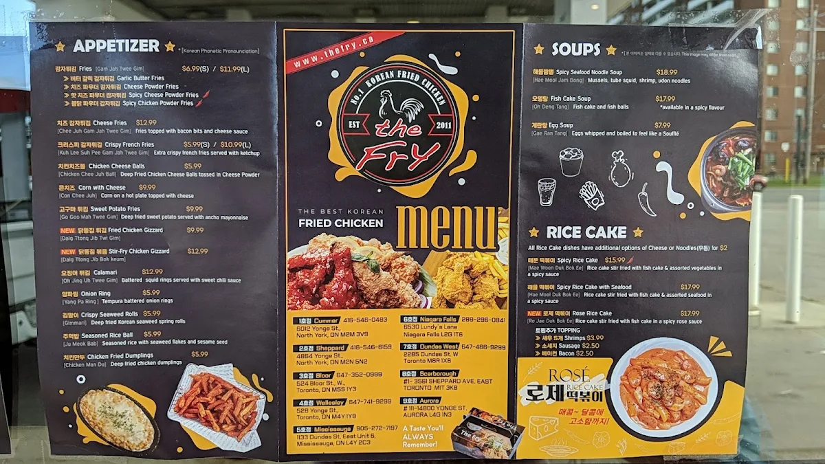 Menu, The Fry(Scarborough)