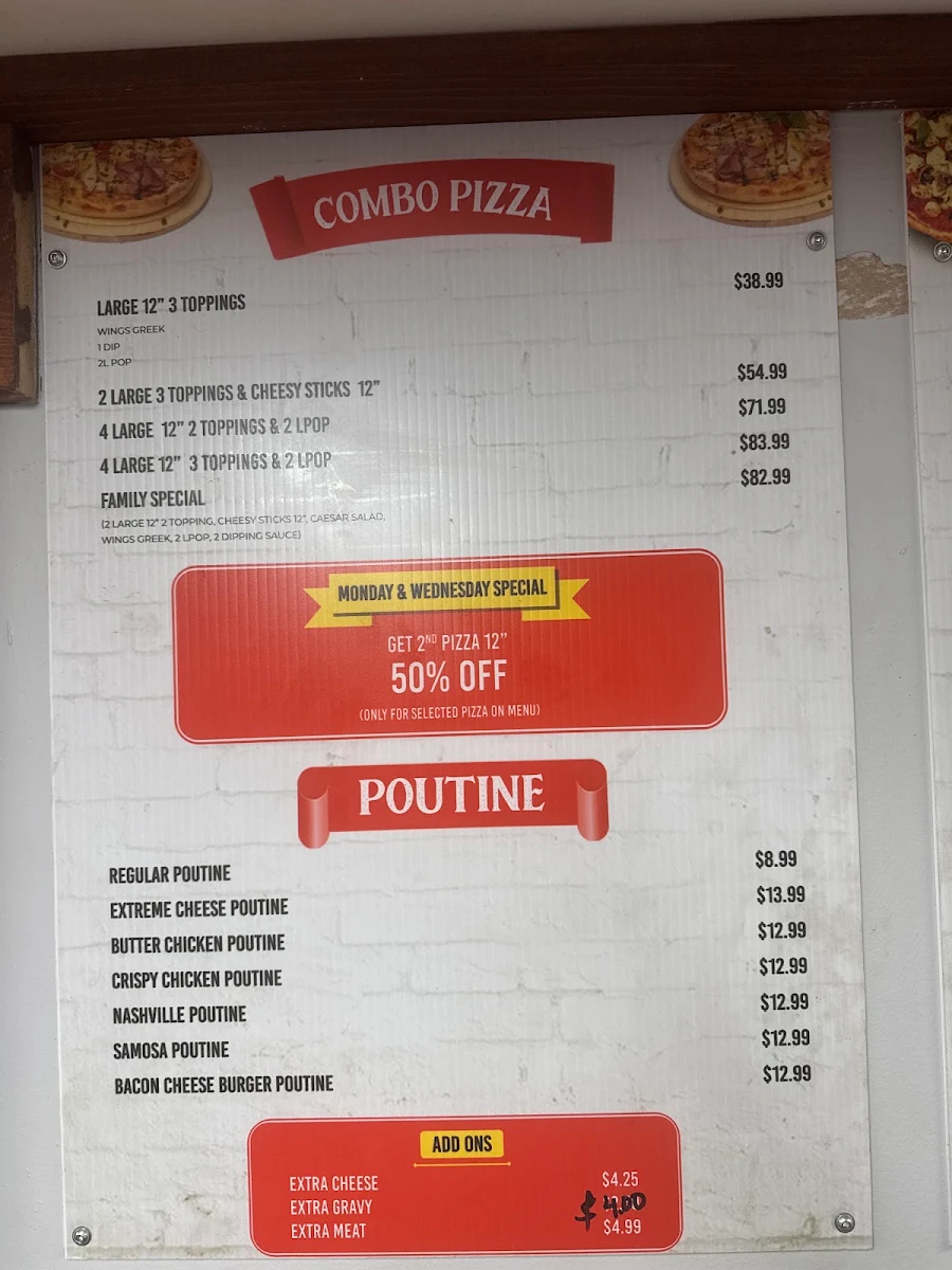Menu, Hungry Harry's Pizza House & More