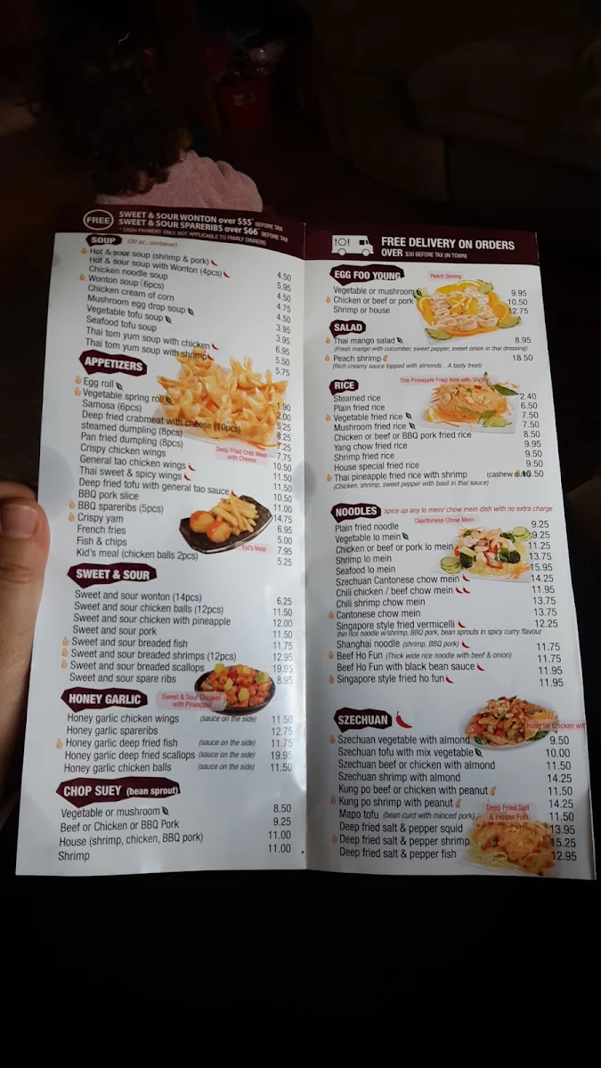 Menu, Wok Chef