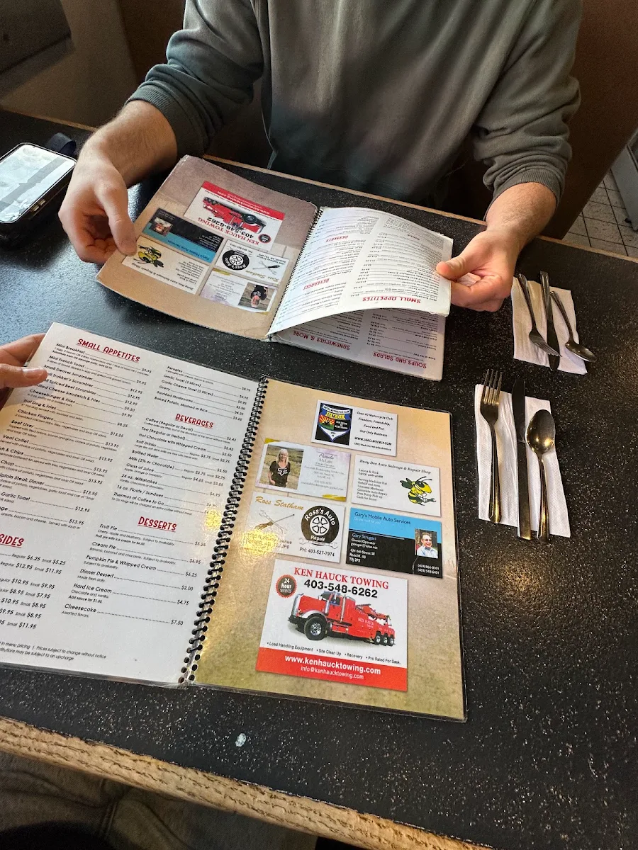 Menu, Trukker's Restaurant