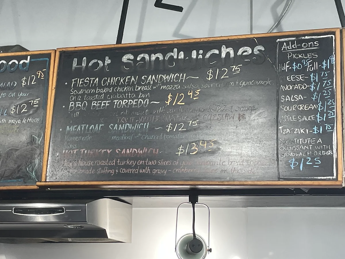 Menu, Max's Bakery & Delicatessen