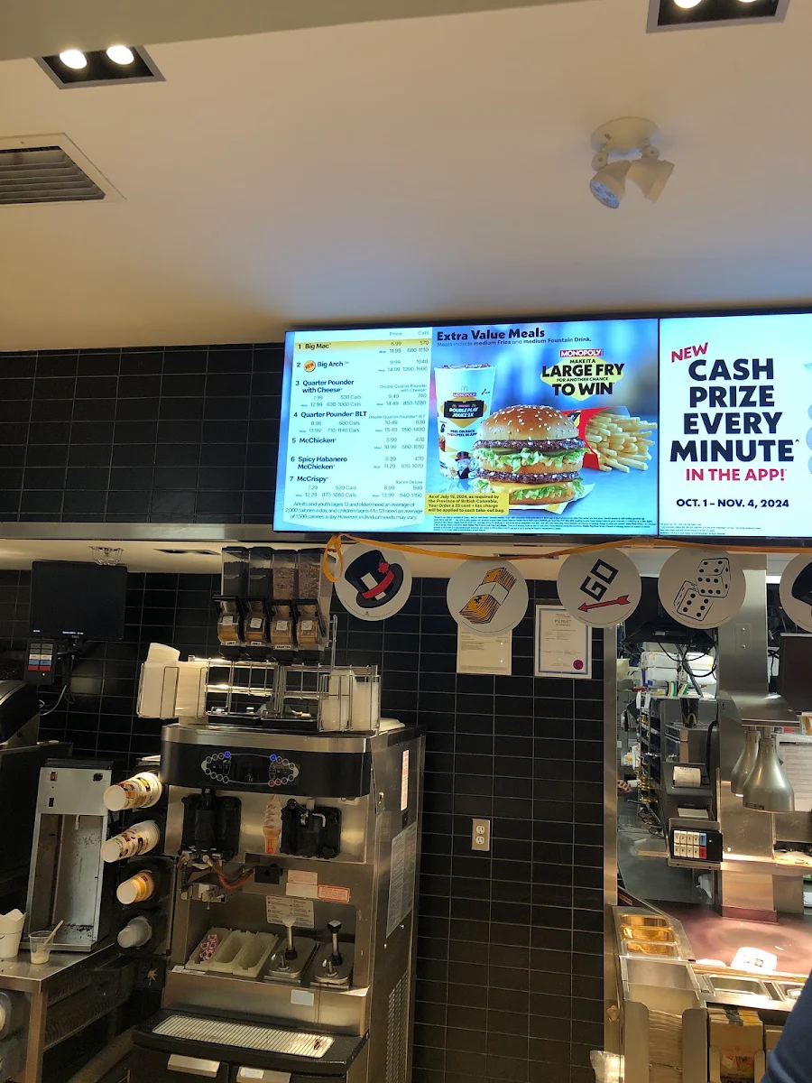 Menu, McDonald's