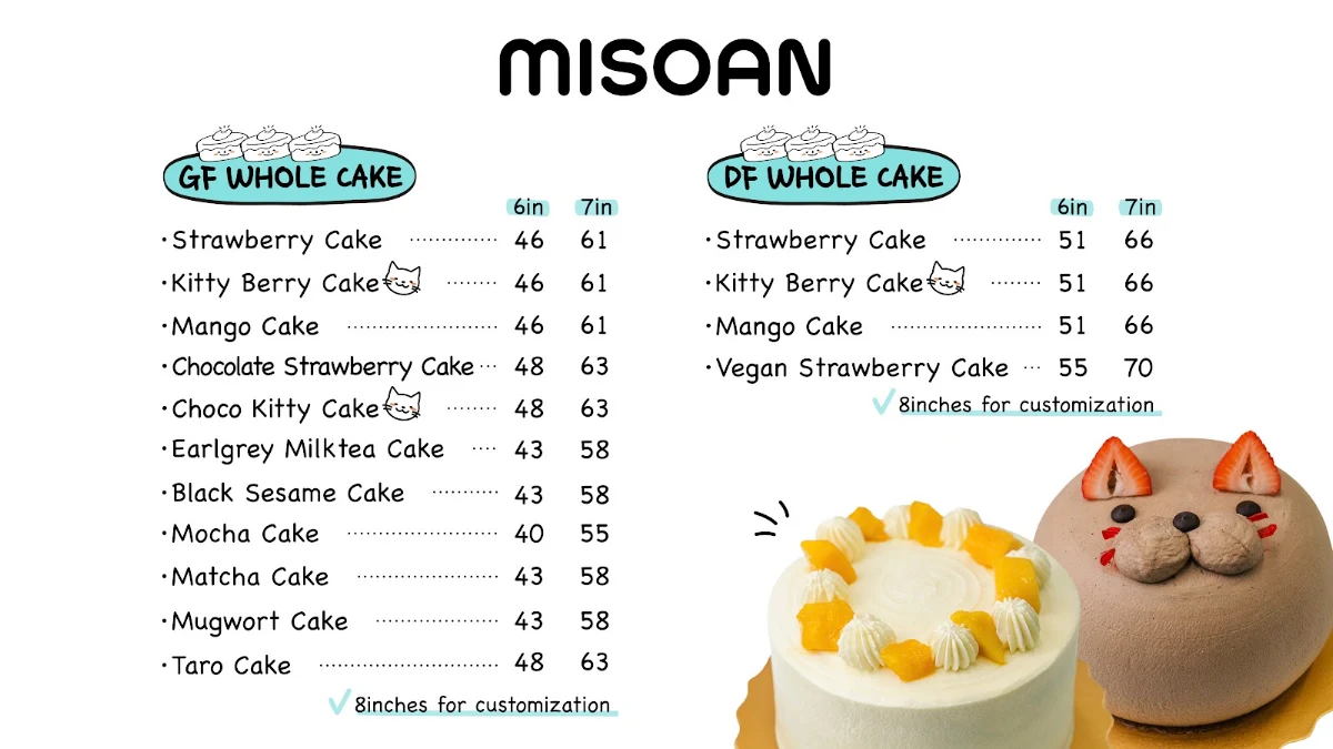 Menu, Misoan Cake