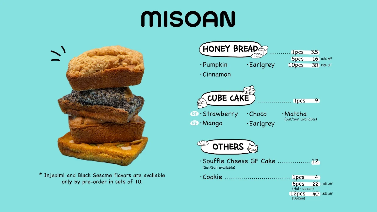 Menu, Misoan Cake