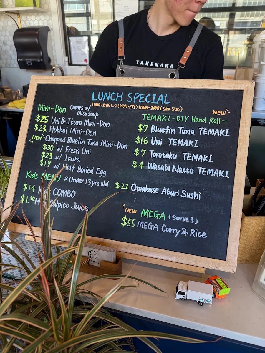 Menu, Takenaka
